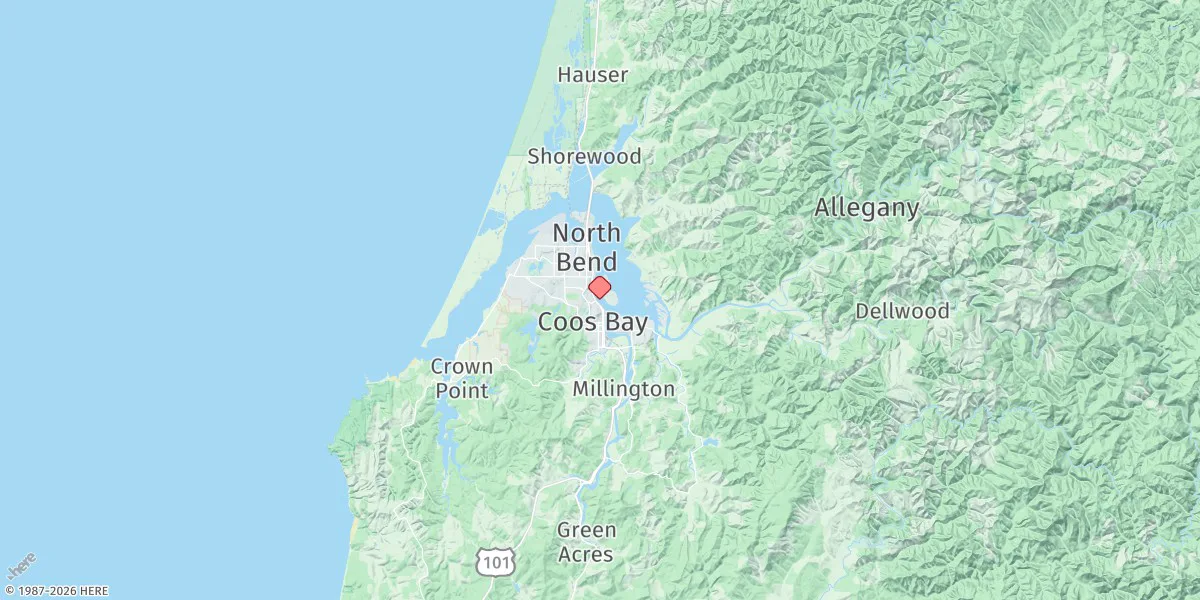 Map preview for Coos Bay