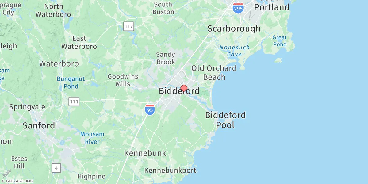 Map preview for Biddeford, Saco River