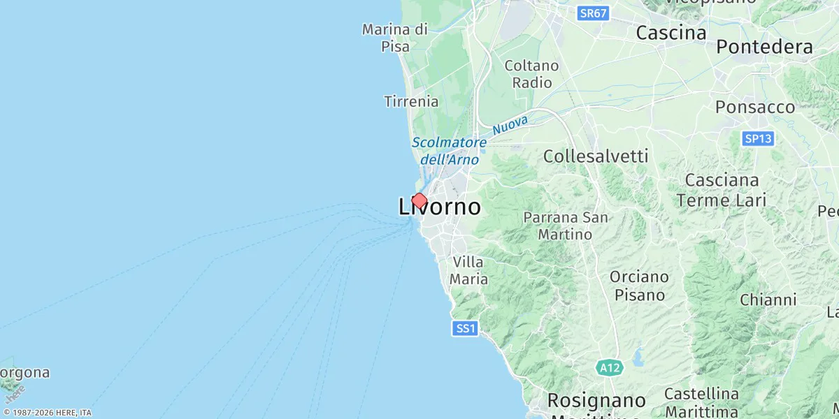 Map preview for Livorno (Leghorn)