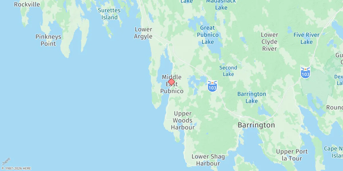 Map preview for Lower East Pubnico