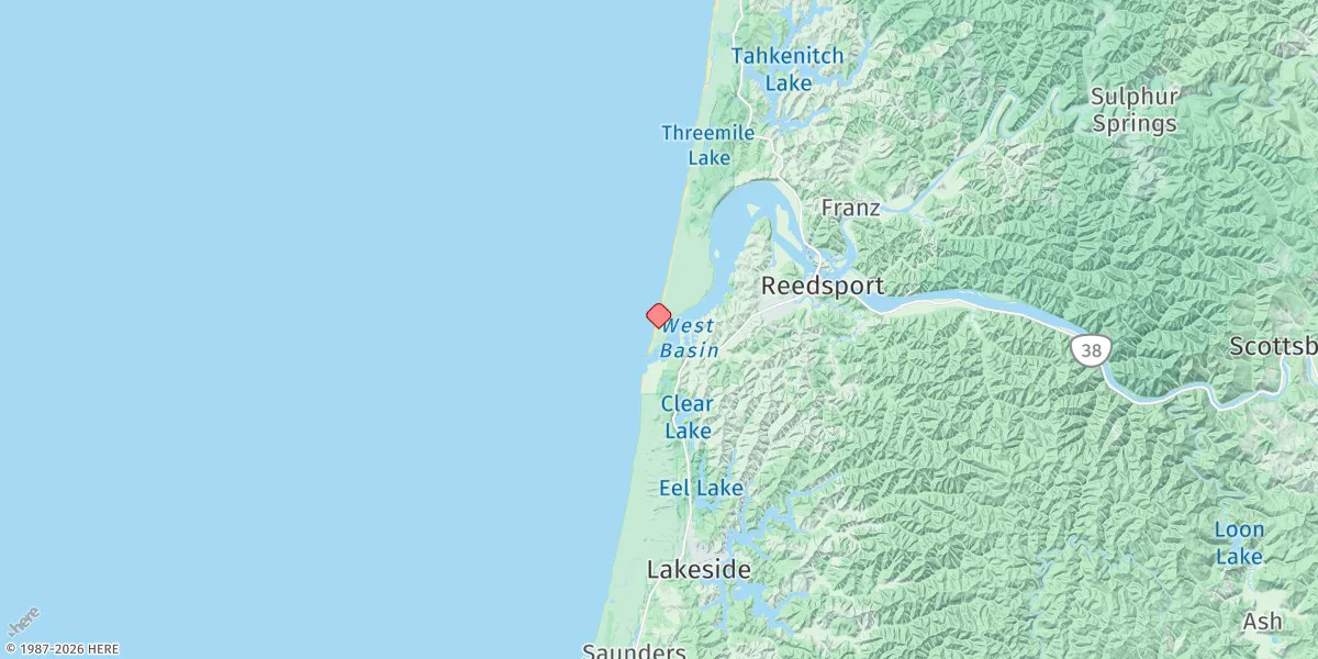 Map preview for Entrance, Umpqua River, Oregon