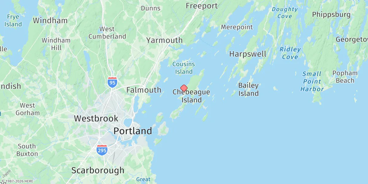 Map preview for Great Chebeague Island