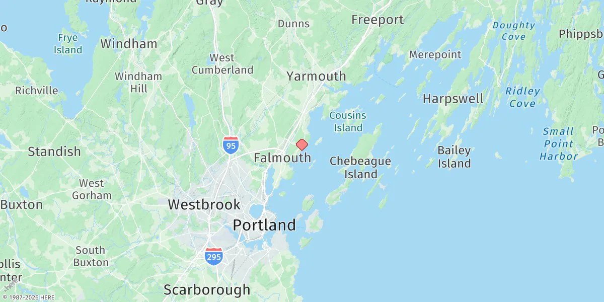 Map preview for Falmouth Foreside