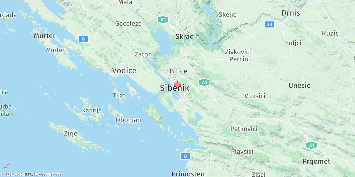 Map preview for Sibenik