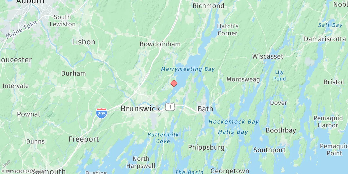 Map preview for Androscoggin River Entrance