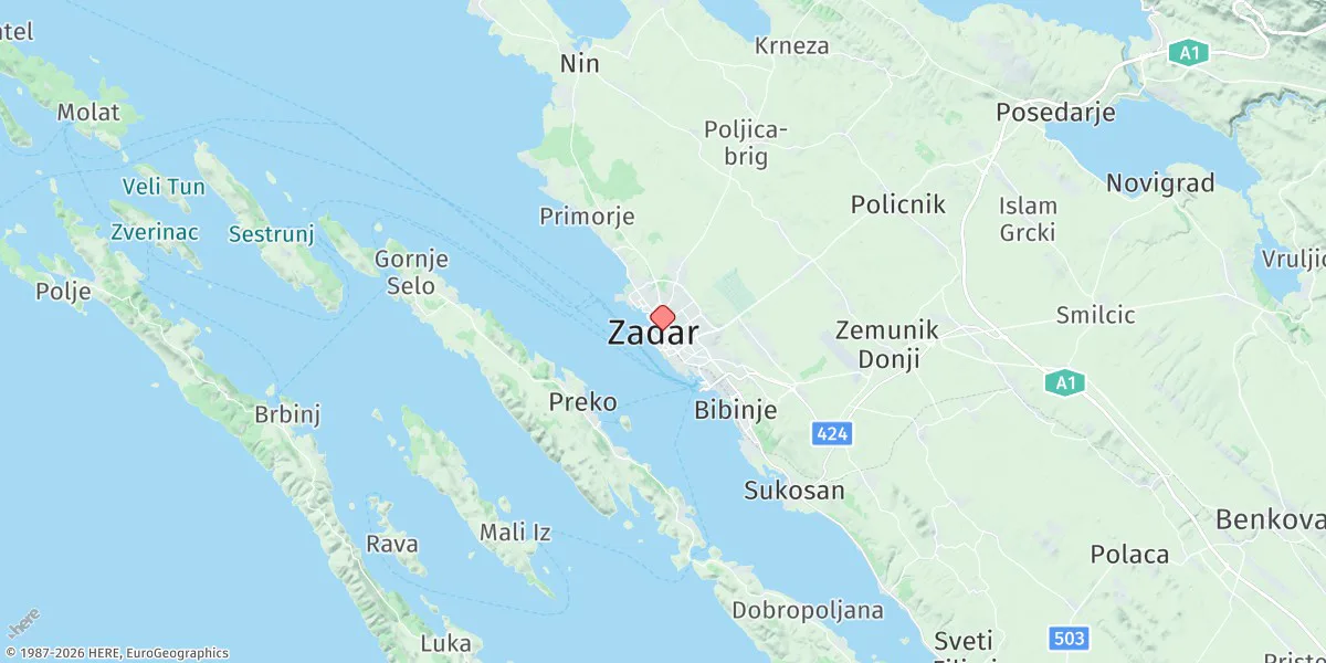 Map preview for Zadar