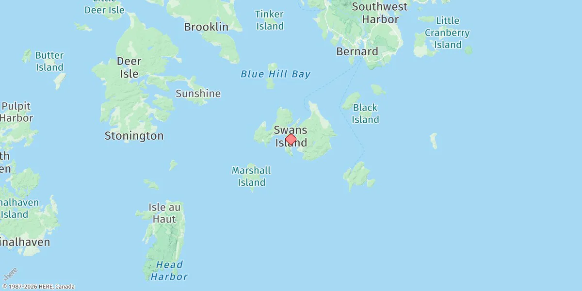 Map preview for Burnt Coat Harbor, Swans Island