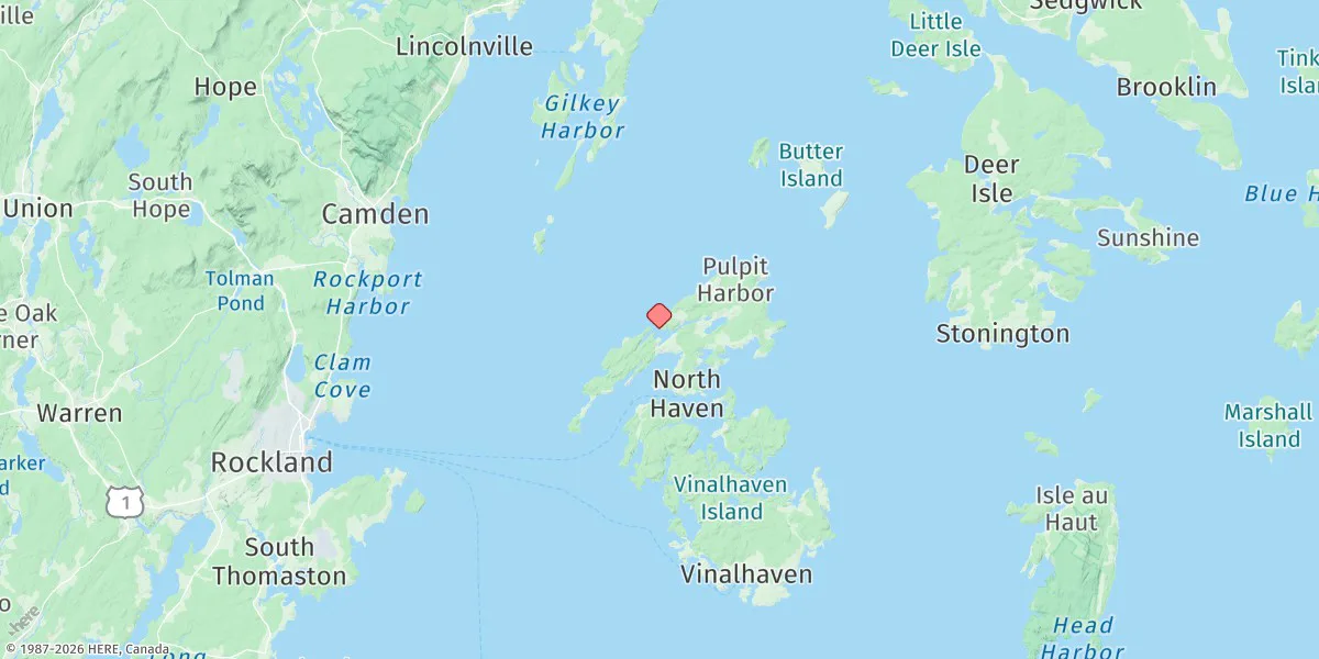 Map preview for Pulpit Harbor, North Haven Island