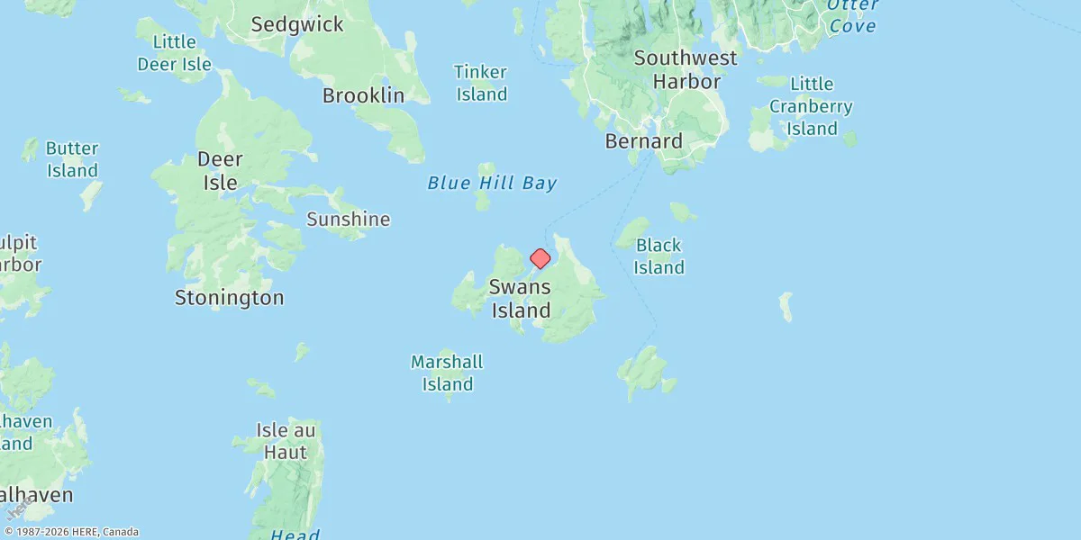 Map preview for Mackerel Cove, Swans Island