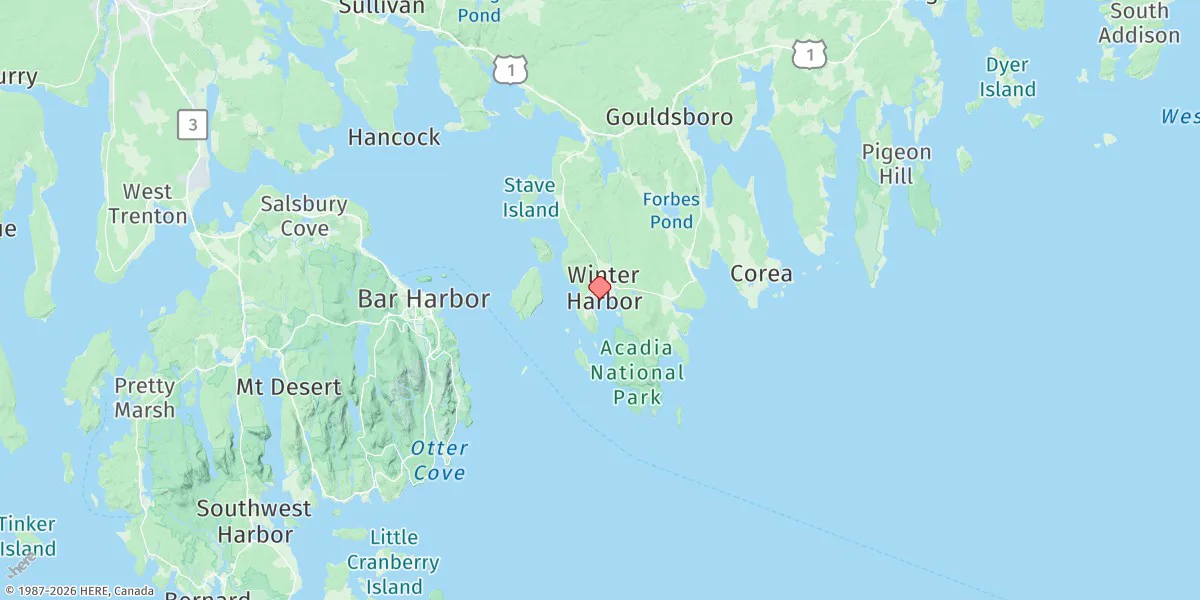 Map preview for Winter Harbor, Frenchman Bay