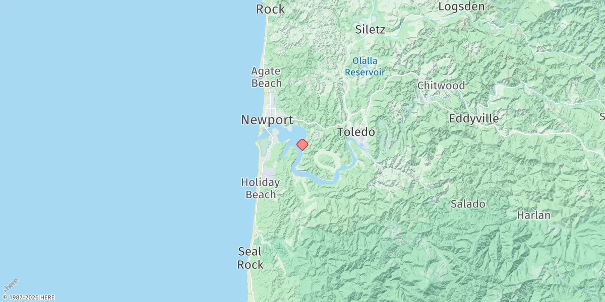 Map preview for Yaquina, Oregon