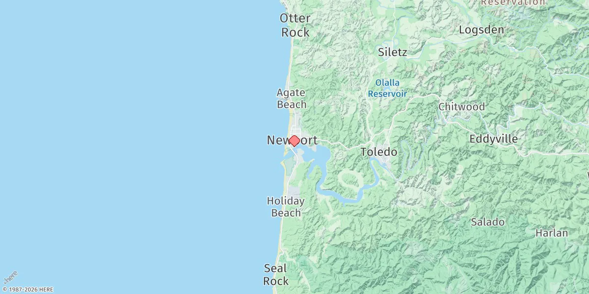 Map preview for Yaquina Uscg Sta, Newport