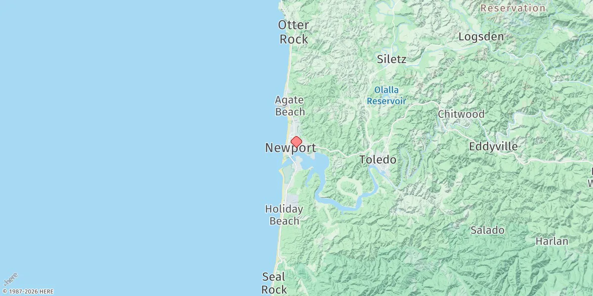 Map preview for Newport, Oregon