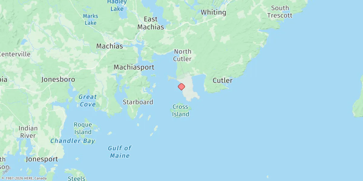 Map preview for Cutler, Naval Radio Station