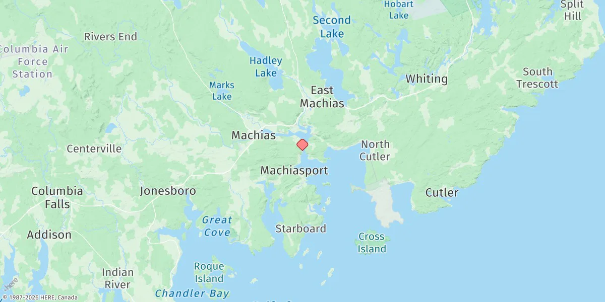 Map preview for Machiasport, Machias River