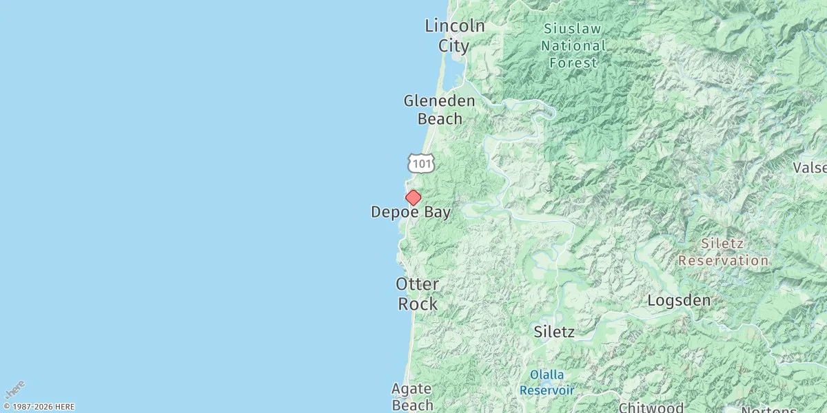 Map preview for Depoe Bay