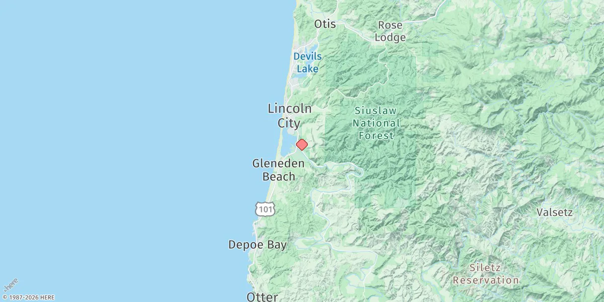 Map preview for Kernville, Siletz River