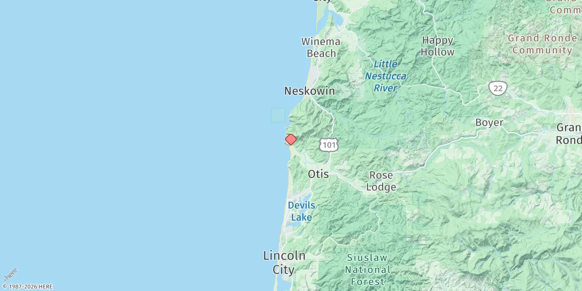 Map preview for Cascade Head, Salmon River