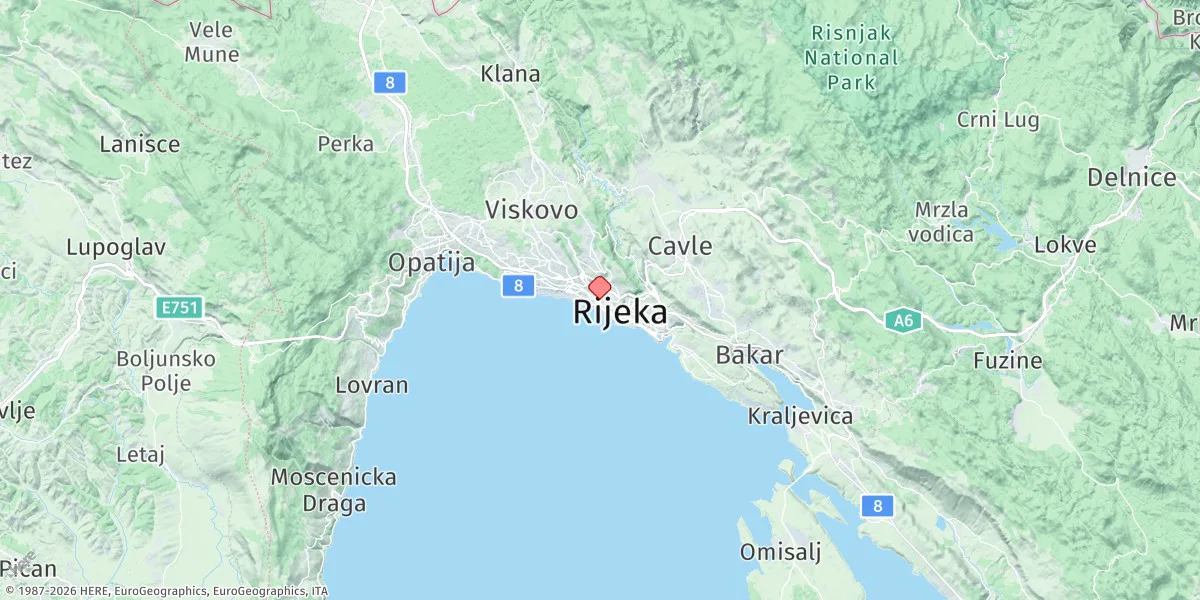 Map preview for Rijeka (Fiume)