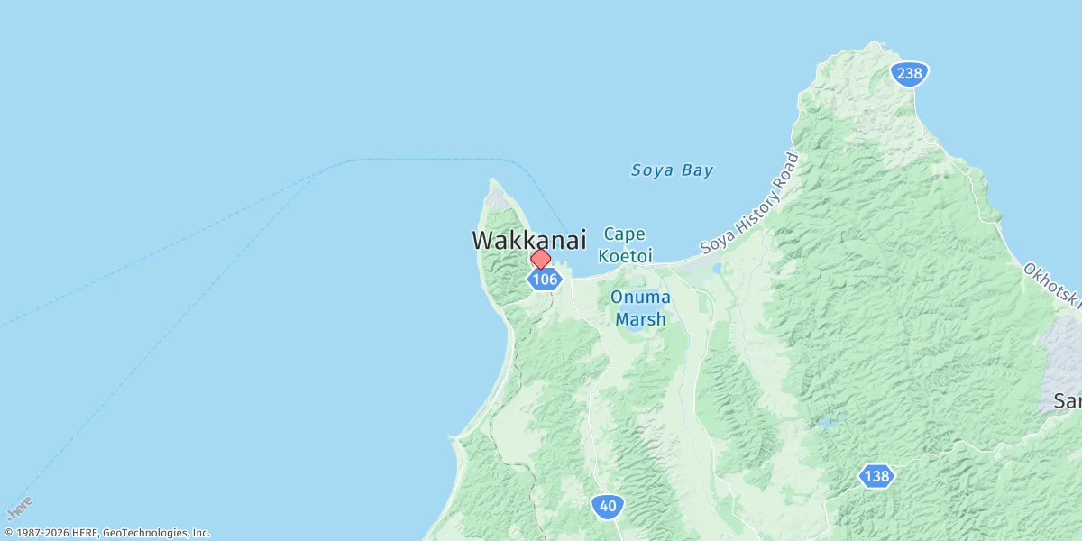 Map preview for Wakkanai