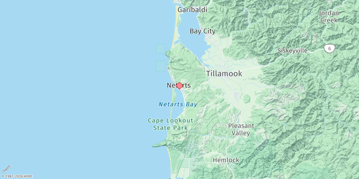 Map preview for Netarts, Netarts Bay