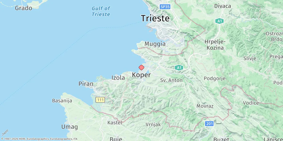 Map preview for Koper