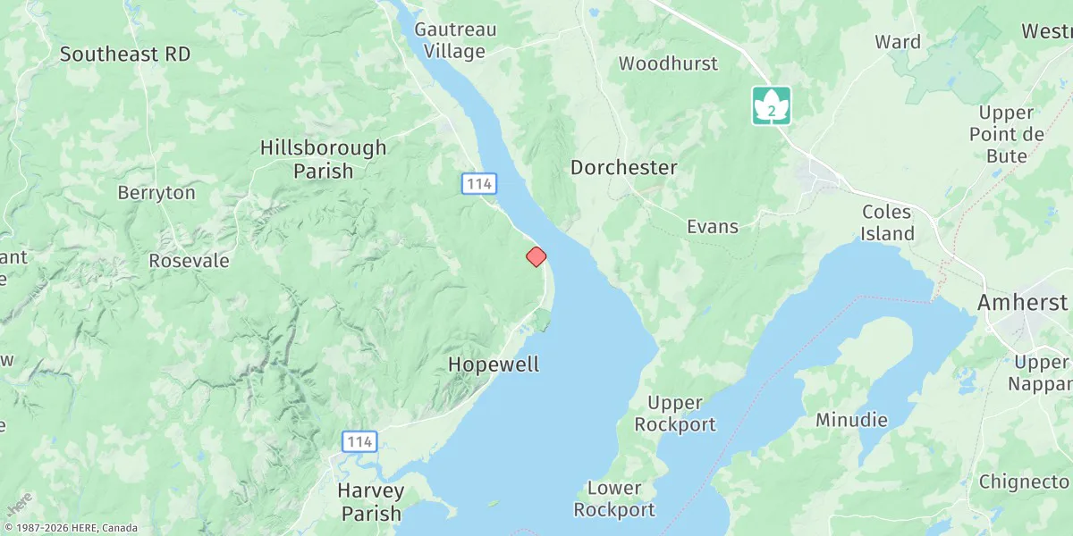 Map preview for Hopewell Cape