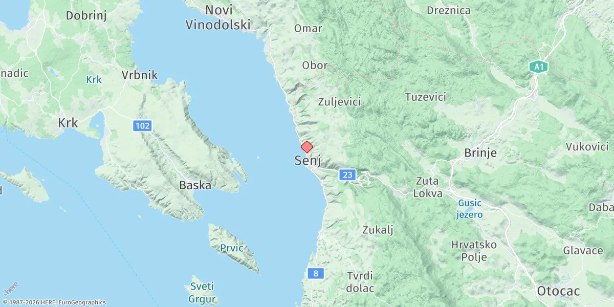 Map preview for Senj