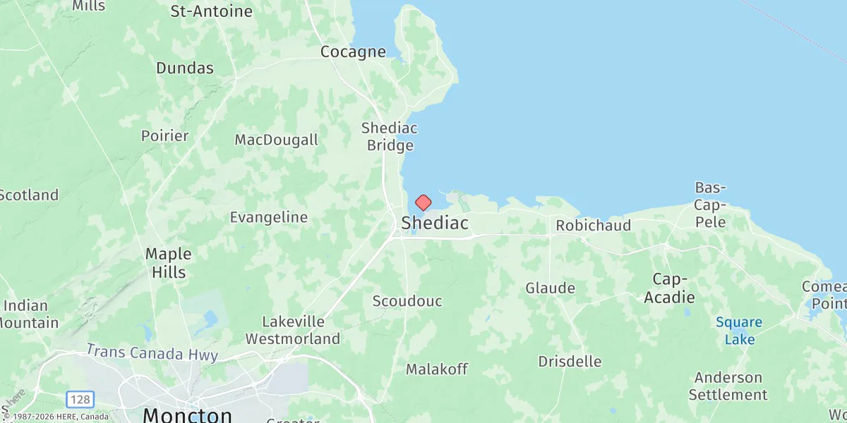Map preview for Shediac Bay
