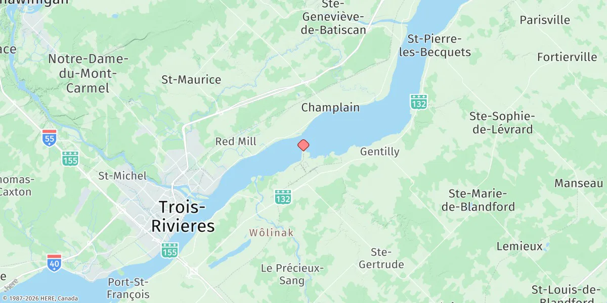 Map preview for Bécancour