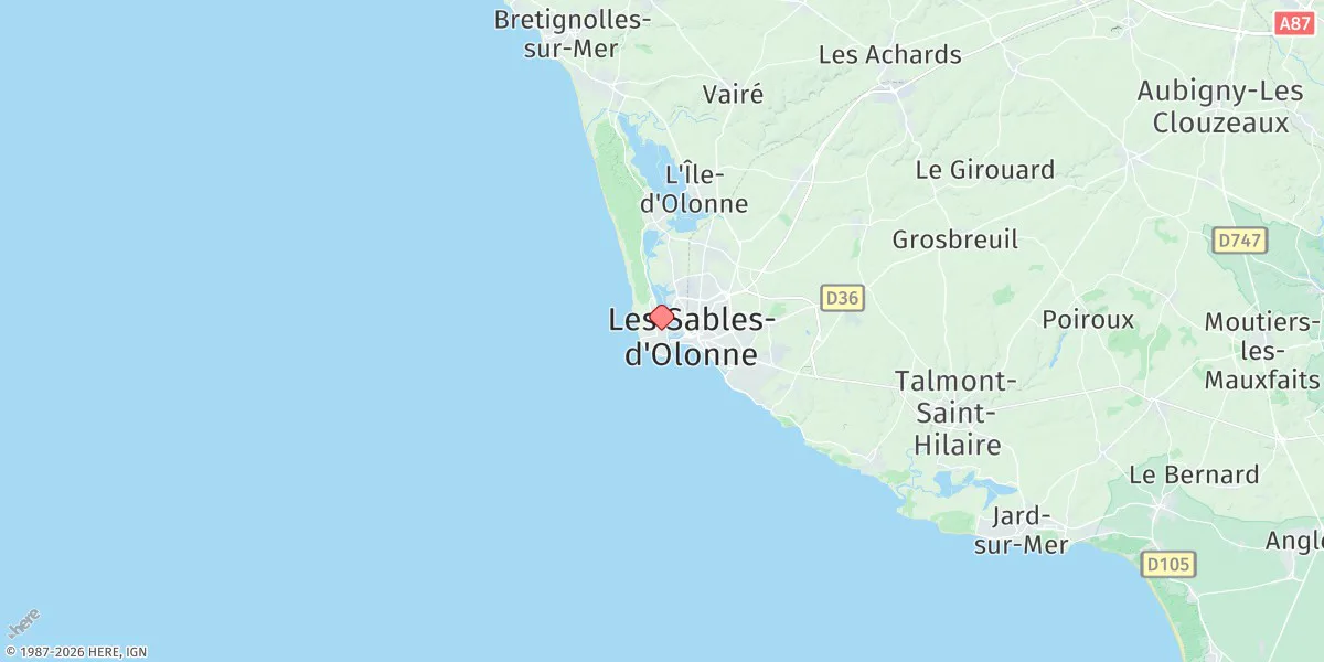 Map preview for Les Sables D'Olonne
