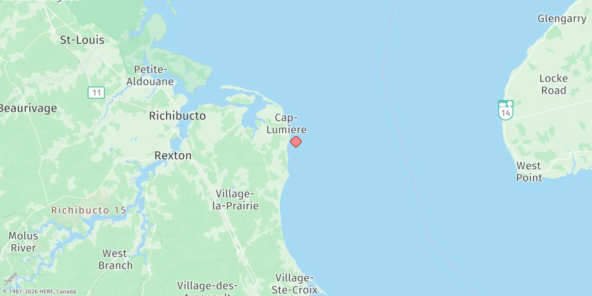 Map preview for Richibucto Cape