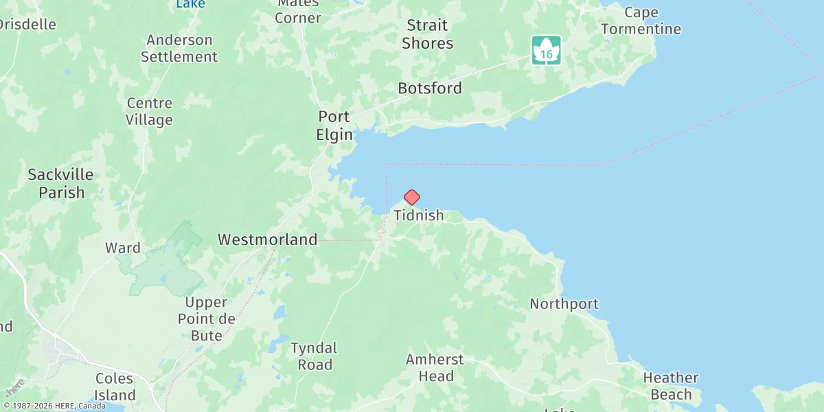Map preview for Tidnish