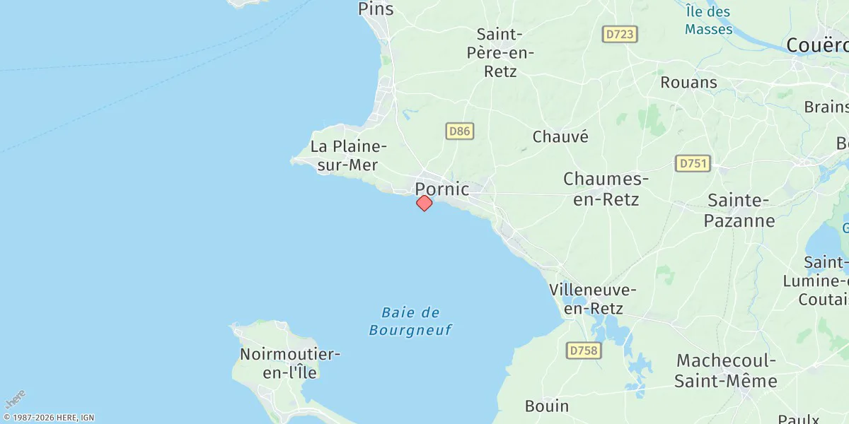 Map preview for Pornic