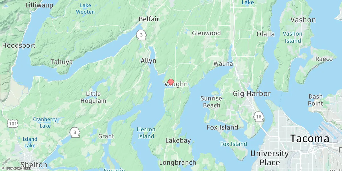 Map preview for Vaughn, Case Inlet