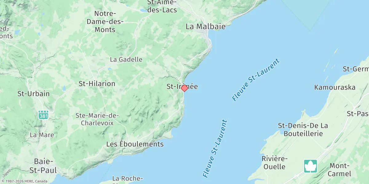 Map preview for Saint-Irénée