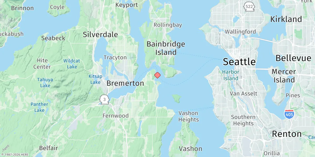 Map preview for Clam Bay, Rich Passage