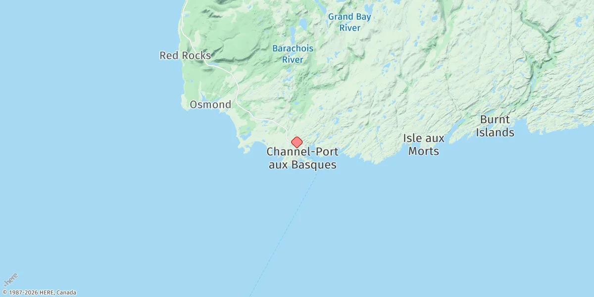 Map preview for Port Aux Basques