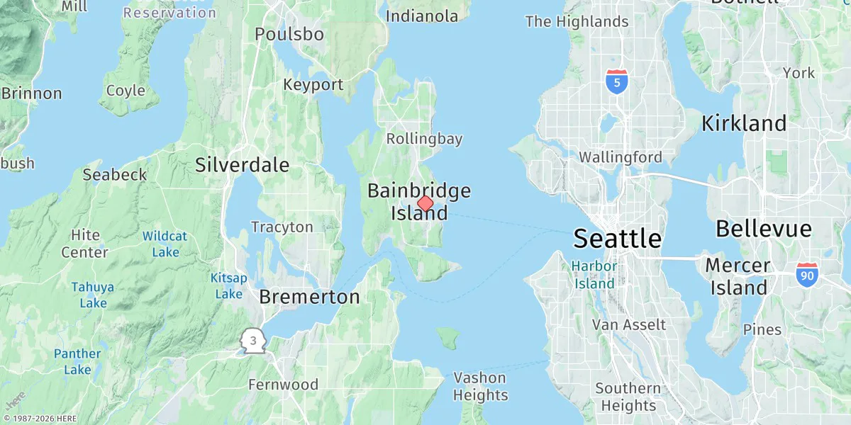 Map preview for Eagle Harbor, Bainbridge Island