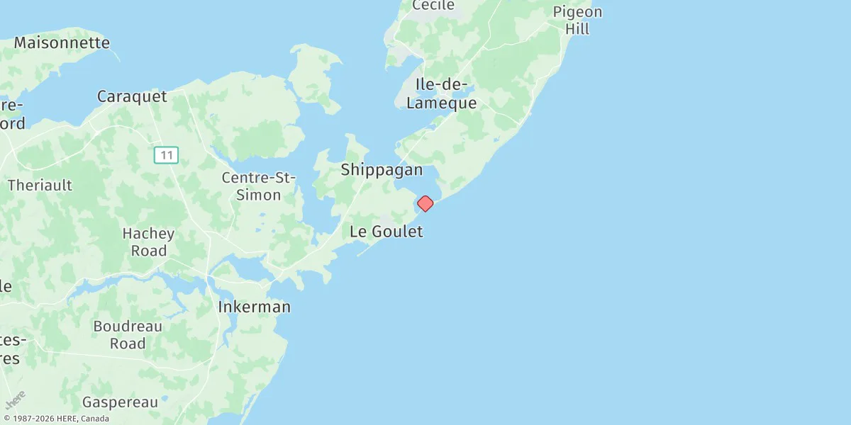 Map preview for Shippegan Gully