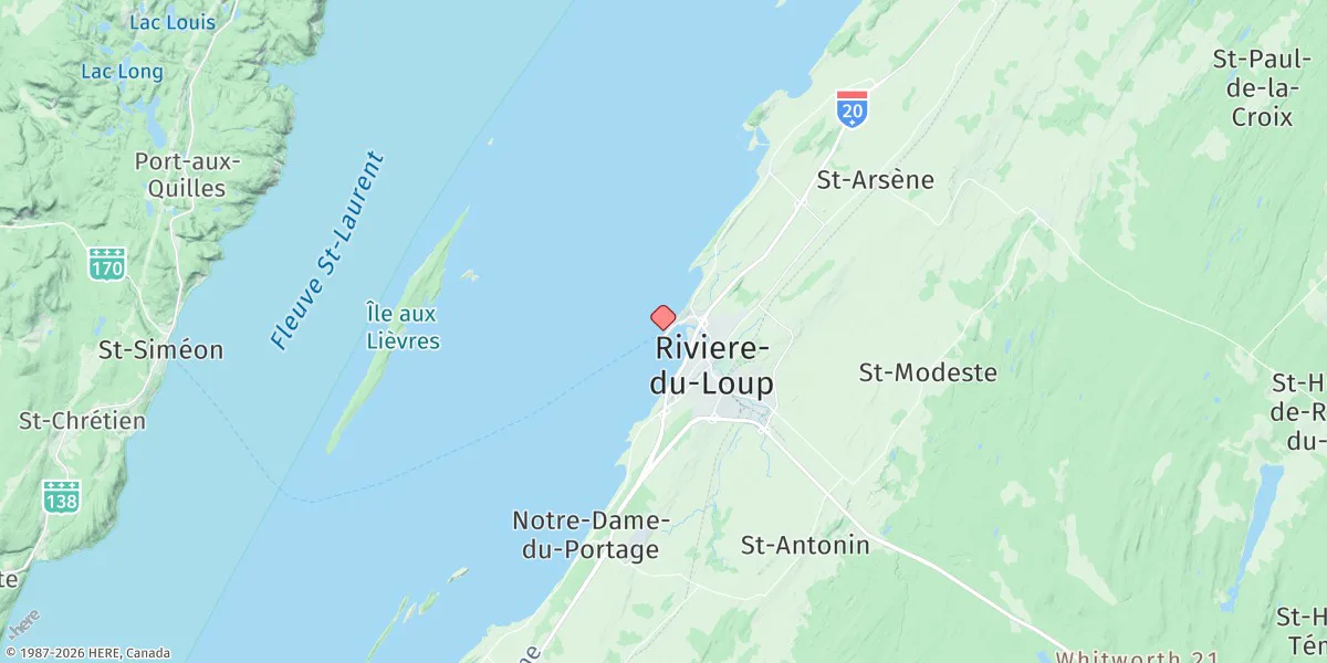Map preview for Riviere Du Loup