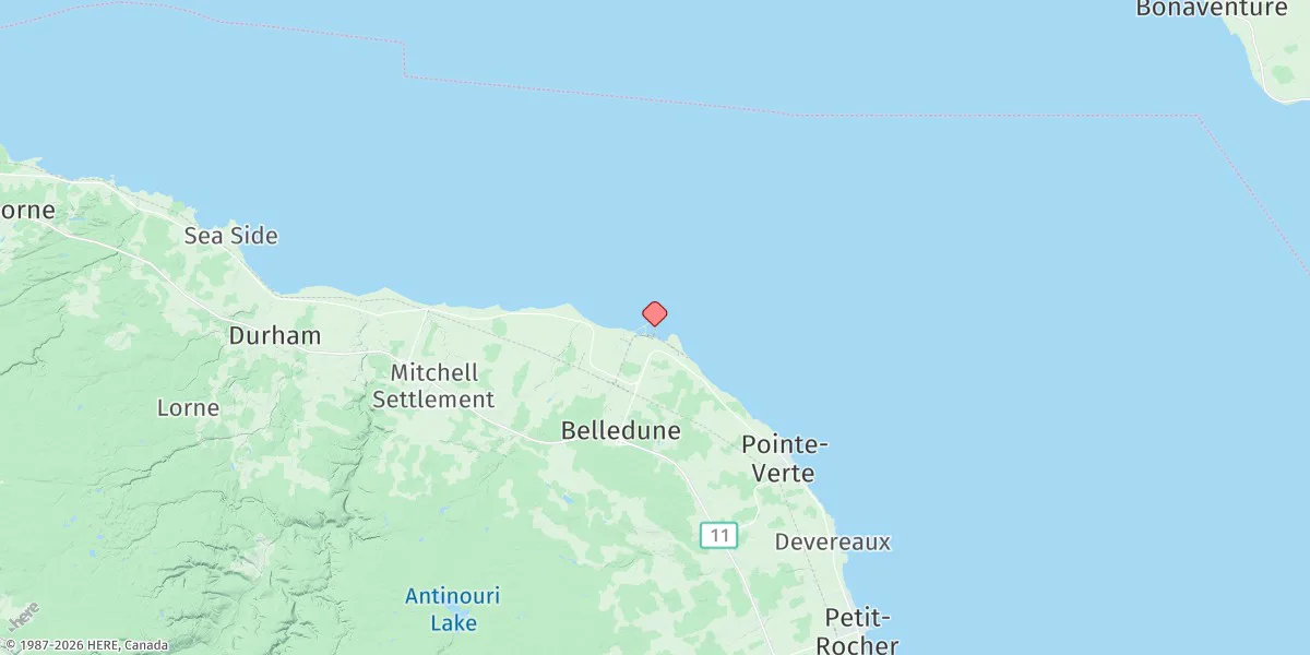 Map preview for Belledune