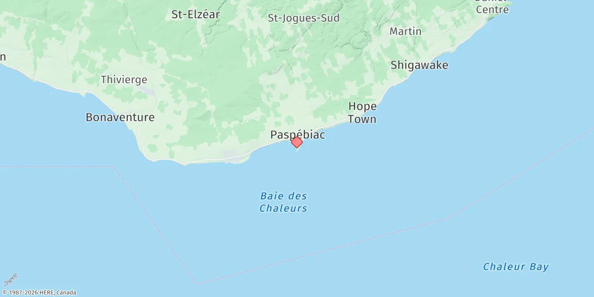 Map preview for Paspebiac