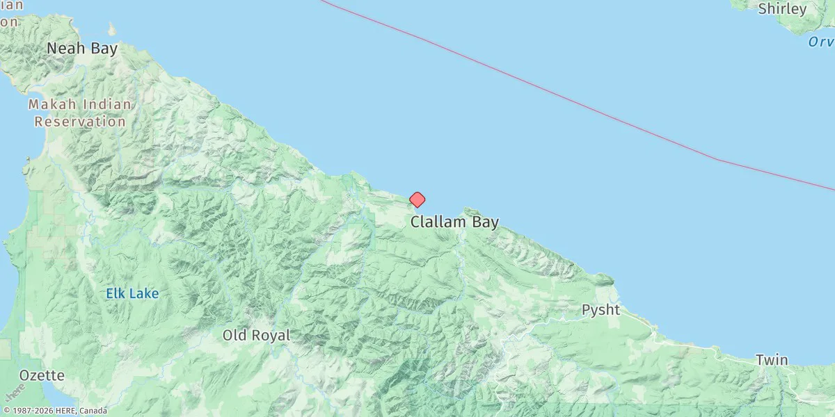 Map preview for Sekiu, Clallam Bay