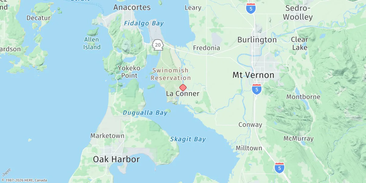 Map preview for La Conner, Swinomish Channel