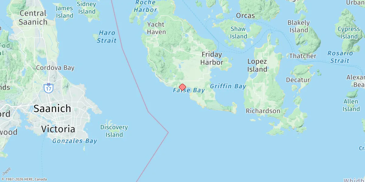 Map preview for Kanaka Bay, San Juan Island