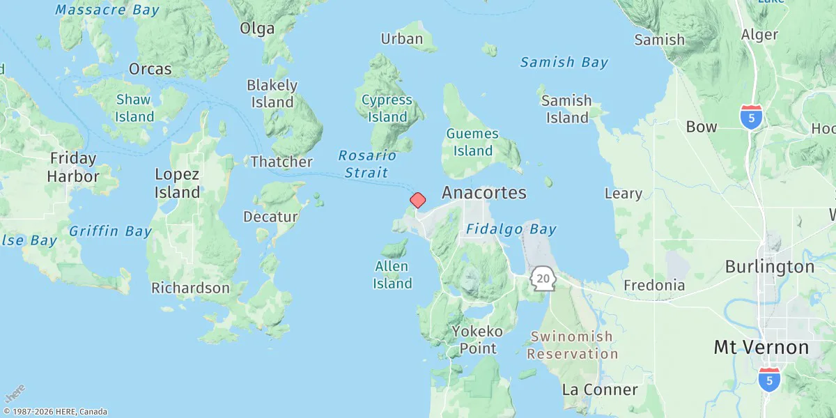 Map preview for Ship Harbor, Fidalgo Island