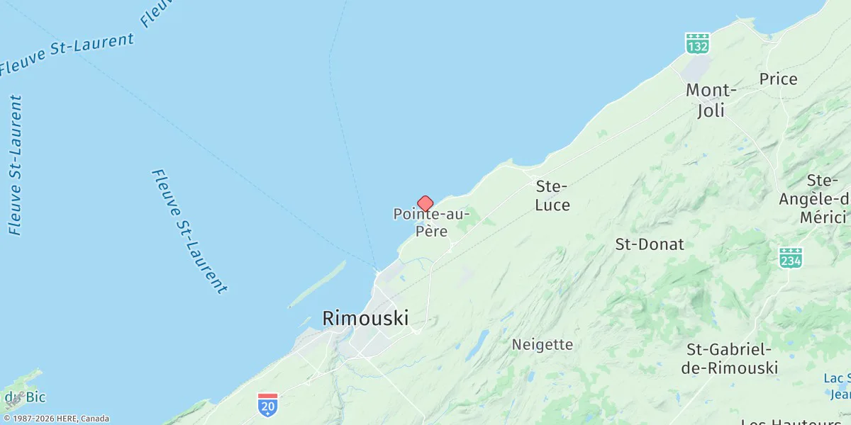Map preview for Pointe-au-pere