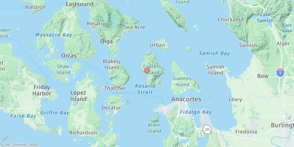 Map preview for Strawberry Bay, Cypress Island
