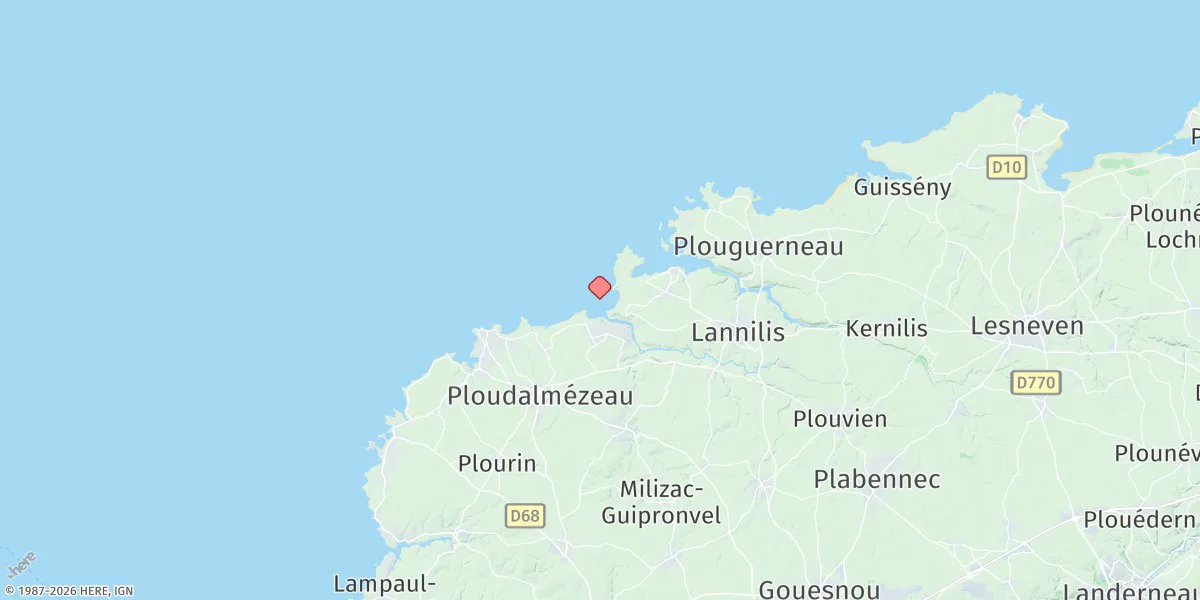 Map preview for L'Aber Benoit